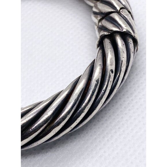 David Yurman Dome Cuff Bracelet Sterling Silver 925 14K 585 - Picture 7 of 11